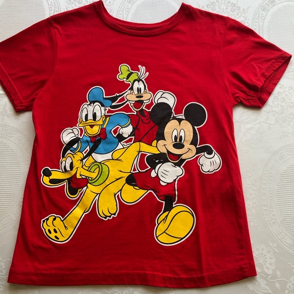 Disney Junior Size 10-12 Mickey Mouse And Friends Red T-Shirt Short Sleeves Tee - Picture 5 of 16
